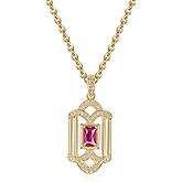 BENEIGE Gold Necklace Gold Plated with Cubic Zirconia Charm Necklaces for women