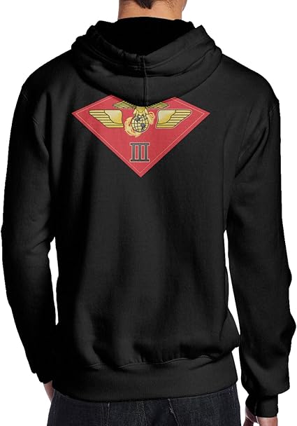 Amazon.com: Marine Corps 3rd Marine Air Wing Casual No Pocket Back Men's Hooded Sweatshirt 