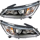 LABLT Projector Headlight Assembly Pair Replacement for Accord Sedan LH RH | 2013-2015 Left Right Driver Passenger Side