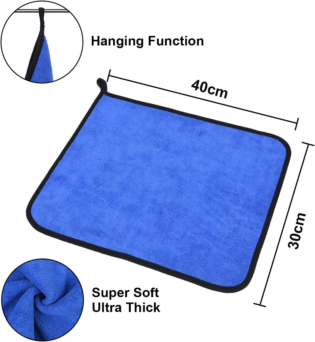 URAQT Microfibre Cleaning Cloths, 6 Pack, Two-layer Thickened Towels - Image 3