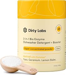Dirty Labs | Dishwasher Detergent & Booster | Aestival | 48 Loads (1 lb) | Ultra clean, spot free, quick wash optimized, hype
