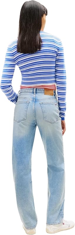 Damen Jeans Hose Kira Slim Straight Fit, Blau (Denim Light), 33W/32L — Foto 3 von 6