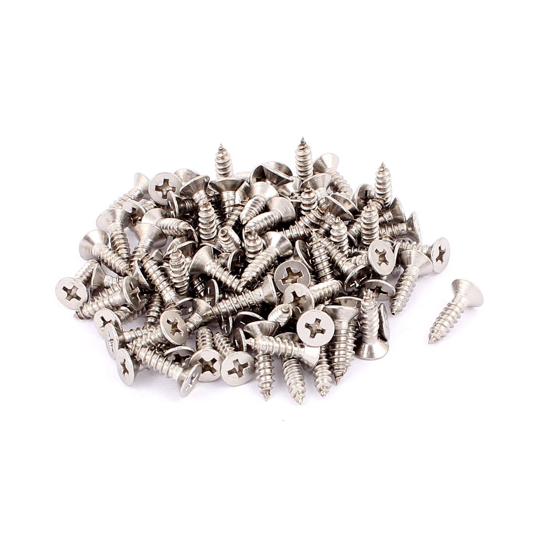 Sourcingmap 4.2mm x 16mm Flat Head Phillips Self Tapping Screw Fasteners 100 Pcs