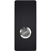 Model R7 Black Doorbells, R-Series Anodized Aluminum Doorbells 1.37" x 3.14" x 5/32" (4mm Thick)