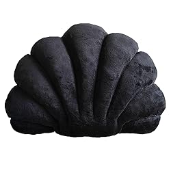 YRXRUS Shell Pillow, Black Seashell Pillow, Patio