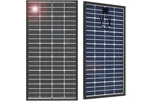 JJN Bifacial 200 Watt Solar Panel 12V 10BB Monocrystalline Solar Panels High Efficiency Solar Module for RV Home Battery Charging Farm Trailer Camper Marine Off Grid System Single Piece