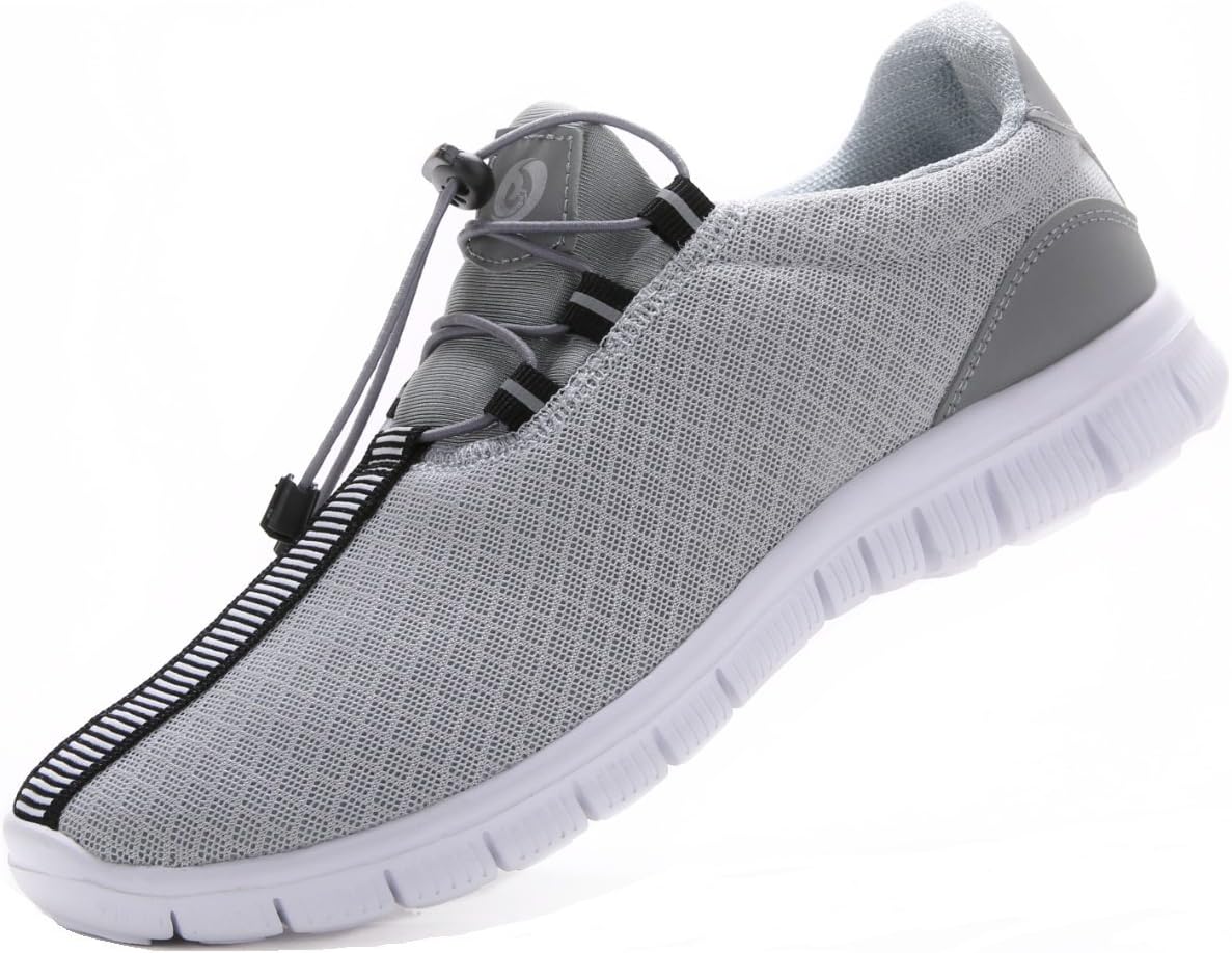 VIPMY Men's Walking Shoes Lightweight Sneakers Mesh Breathable Running Shoes Casual Athletic Fitness Shoes
