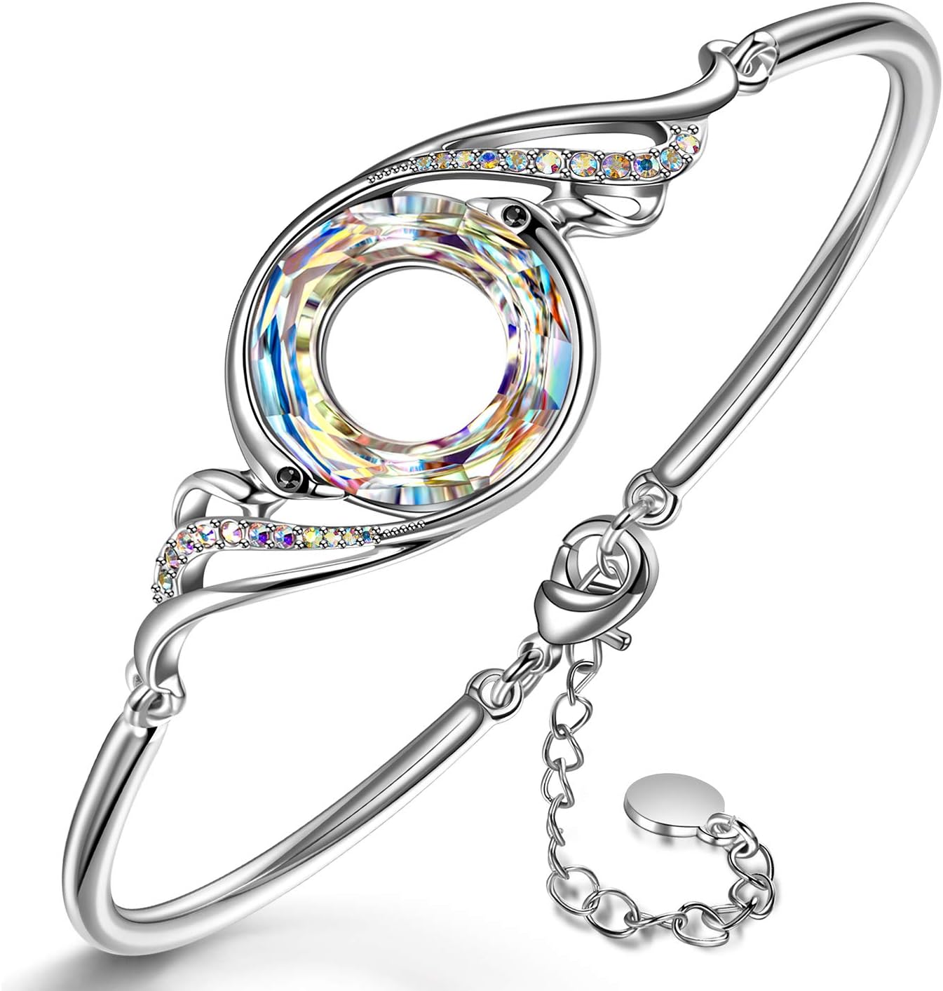 Kate Lynn The Nirvana of Phoenix, Bracelet for Women, Symbolizing Luck and Renewal, Made with Crystals from Swarovski, Original Design with Jewellery Box for Christmas