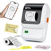Ponek Label Maker, M100 Address Label Printer, Versatile App with 4000 Icons and 300 Templates, Barcode Bluetooth Label Printer for Small Business, Home, Office, School Organization, White