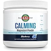 KAL Calming Magnesium Powder - Blueberry Flavor Magnesium Supplement - High Absorption, Relaxation Support, No Added Sugar, Vegan, Gluten Free, Made Without Soy - 40 Servings, 9 oz