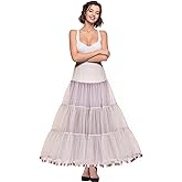 Shimaly Women's Floor Length Wedding Petticoat Long Underskirt for Formal Dress S-3XL