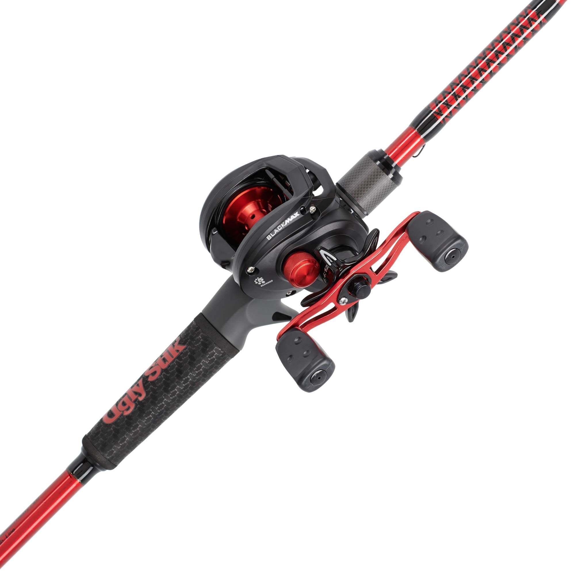 Photo 1 of *Missing Parts*
Ugly Stik 7’ Carbon Baitcast Fishing Rod, Graphite with Graphite Tip Design, 7’ 1-Piece Fast Action Rod, Black/Red
