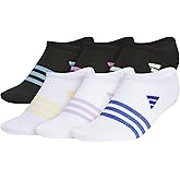 adidas Kids Superlite No Show Socks for Boys & Girls (6 Pairs) Lightweight