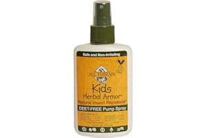 ALL TERRAIN Kids Herbal Armor DEET-Free Pump Spray 4oz. Insect Repellent, Plant-Based and All-Natural Bug Repellent, Safe for Family and Pets, Mosquito and Bug Protection
