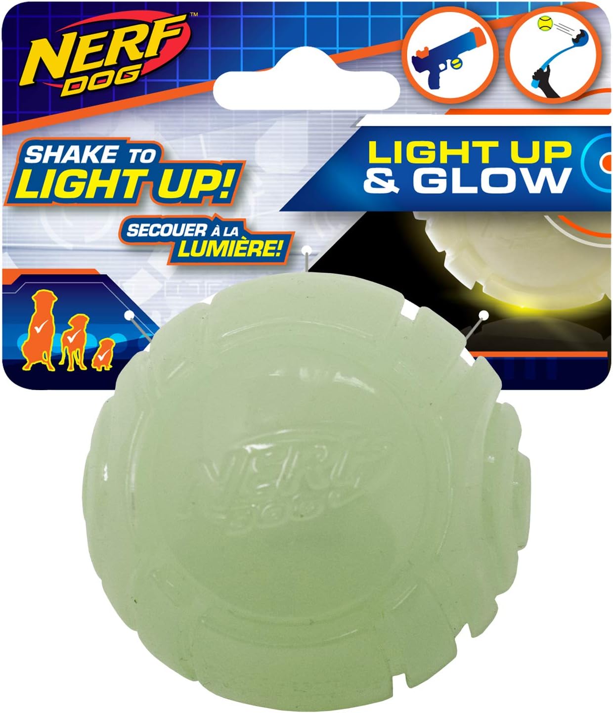 Nerf Dog Glow Sonic Ball Dog Toy 