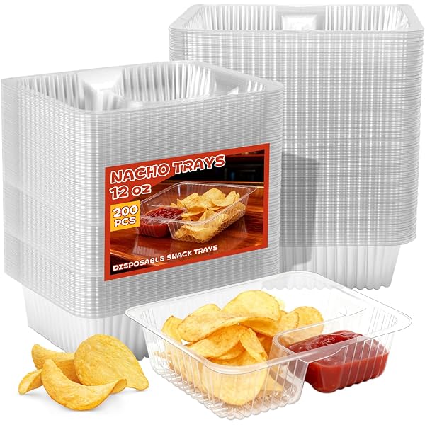 MotBach 80 Pack Kraft Paper Food Trays - 2lb Capacity, Grease Resistant, Disposable Serving Boats - View #4
