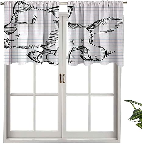 Hiiiman Cenefa de cortina para ventana de privacidad interior con