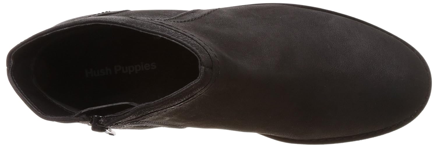 hush puppies women's betty black leather boots - 5 uk/india (38 eu)(5046958)