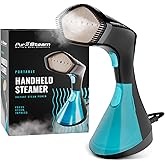 PurSteam Handheld Garment Steamer for Clothes – Powerful Wrinkle Remover with 3 Steam Settings, Large Removable Water Tank, a
