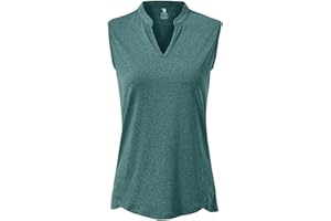 JHMORP Women's Golf Shirts Sleeveless Quick Dry V-Neck Tennis Sport Activewear Polo Tank Tops
