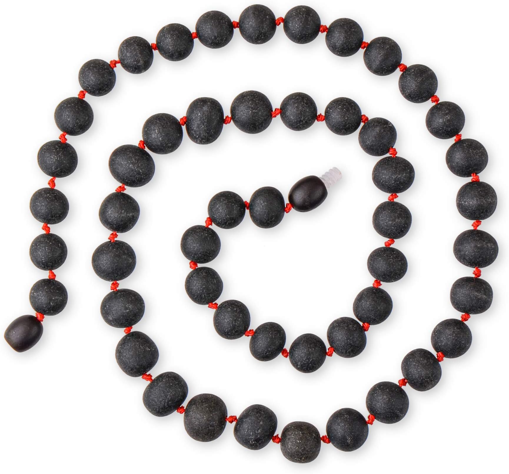 Adult Baltic Amber Necklace With Raw Certified Amber Beads - Cognac Color - Knotted Between Beads (Cognac, 18)
