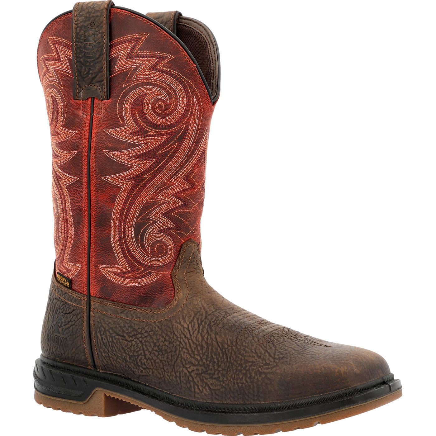 Photo 1 of ROCKY Worksmart 11" Composite Toe Waterproof Western Boot, Dark Brown, Size 8(M)