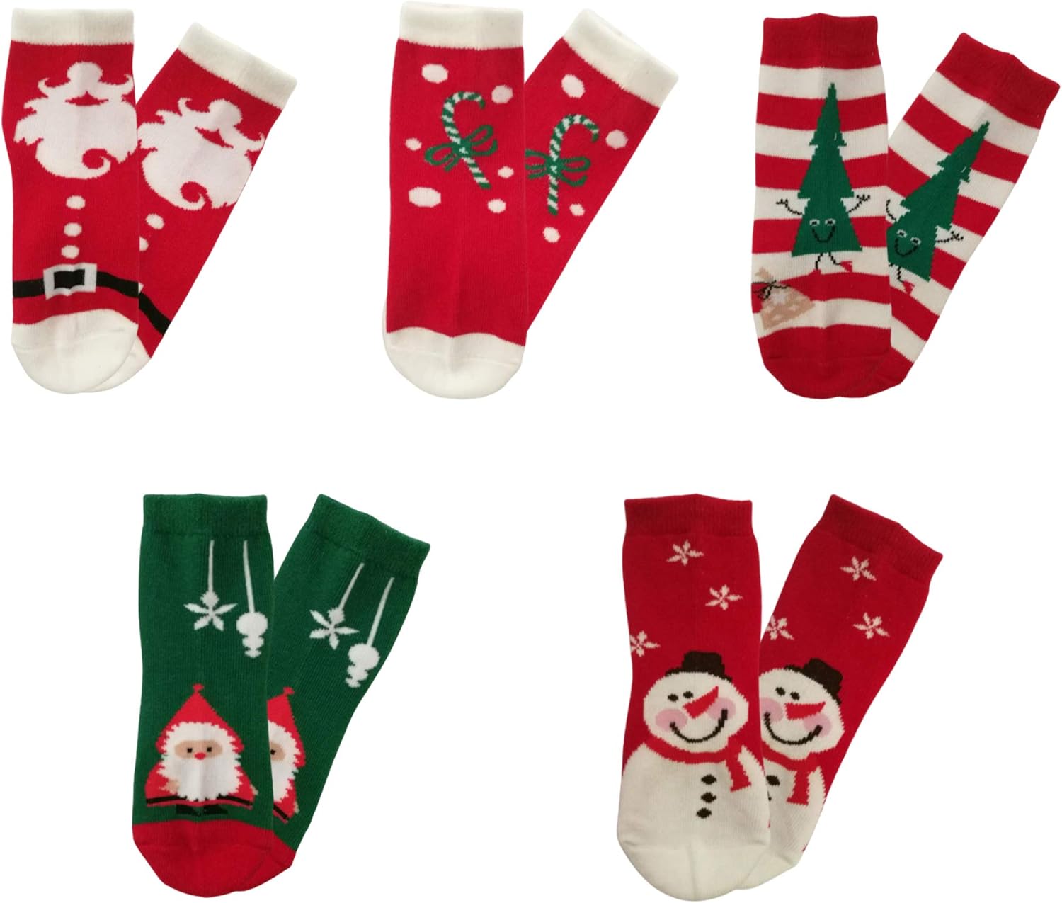 5 Pack Kids Christmas Socks Boys Girls Toddler Baby Adult Kids Christmas Socks
