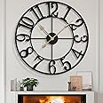 Amazon.com: LEIKE Large Wall Clocks for Living Room,Silent,Non Ticking ...