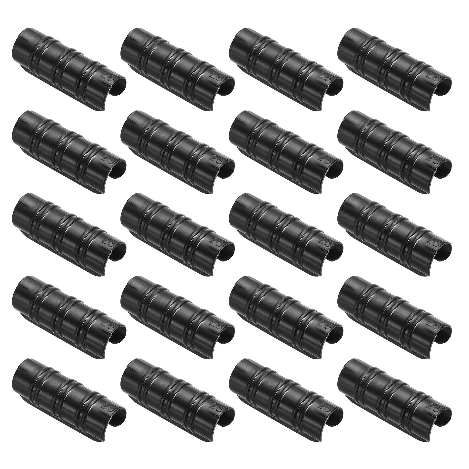 PATIKIL Greenhouse Clamp, 50 Pack Plastic Garden Buildings Tube Clips Snap Hoop for 1" 25mm Pipe Greenhouse Film Frame Sunshade Net, Black