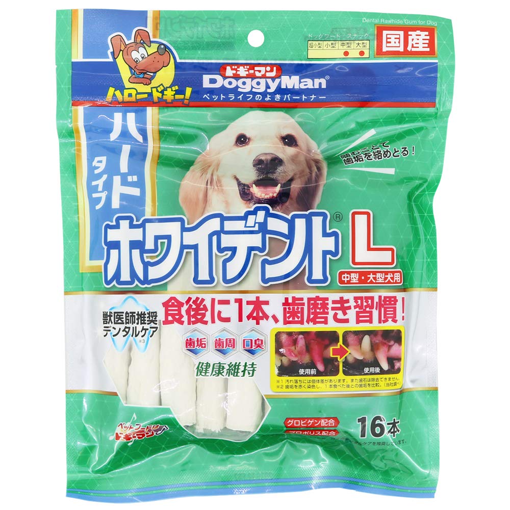 ドギーマン イヌ用 ホワイデントスティック L ハードタイプ 16本商品画像