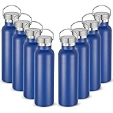 Neihepal 20 oz Insulated Water Bottles,Stainless Steel Double Wall Sport Bottle with Lid of Handle (8, Navy)