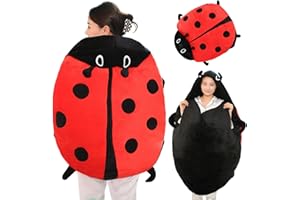 Dioche Ladybug PiWearable Ladybug Pillow | Cute Warm Sleeping Wearable Plush | Oversized 100cm/39.4in Pillow for Children & A