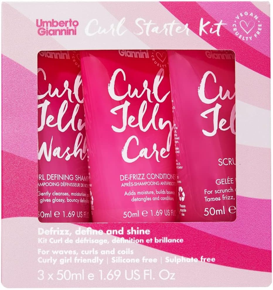 Umberto Giannini Curl Jelly Starter Kit 3 x 50ml Curl Wash Care