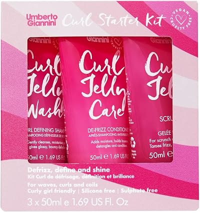Umberto Giannini Curl Jelly Starter Kit 3 x 50ml Curl Wash Care