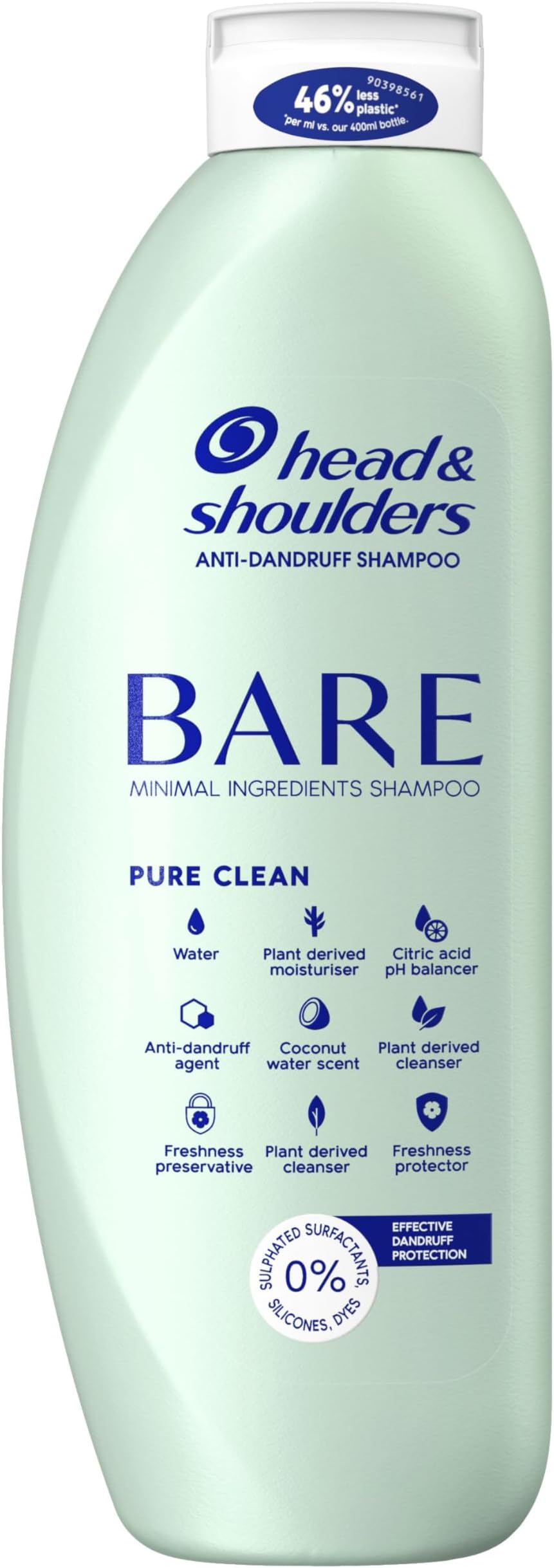 Head & Shoulders BARE Pure Clean Anti-Dandruff Shampoo 400ml