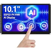 ELECROW ESP32 Display 1024x600, 10.1" HMI ESP32-P4 Touch Screen Support AI | IPS Touchscreen with Dual-Core Processor and ESP32-C6, Up to 400MHz, WiFi 6 Support Compatible with Arduino, ESP-IDF, LVGL