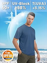 TACVASEN Rash Guard Mens Short Sleeve Crew Neck