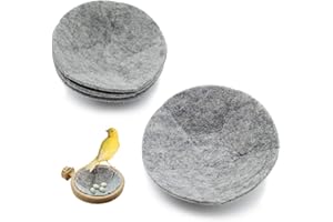 FOIBURELY 4 Canary Finch Nesting Wool Felt Pads(4.1 inch)