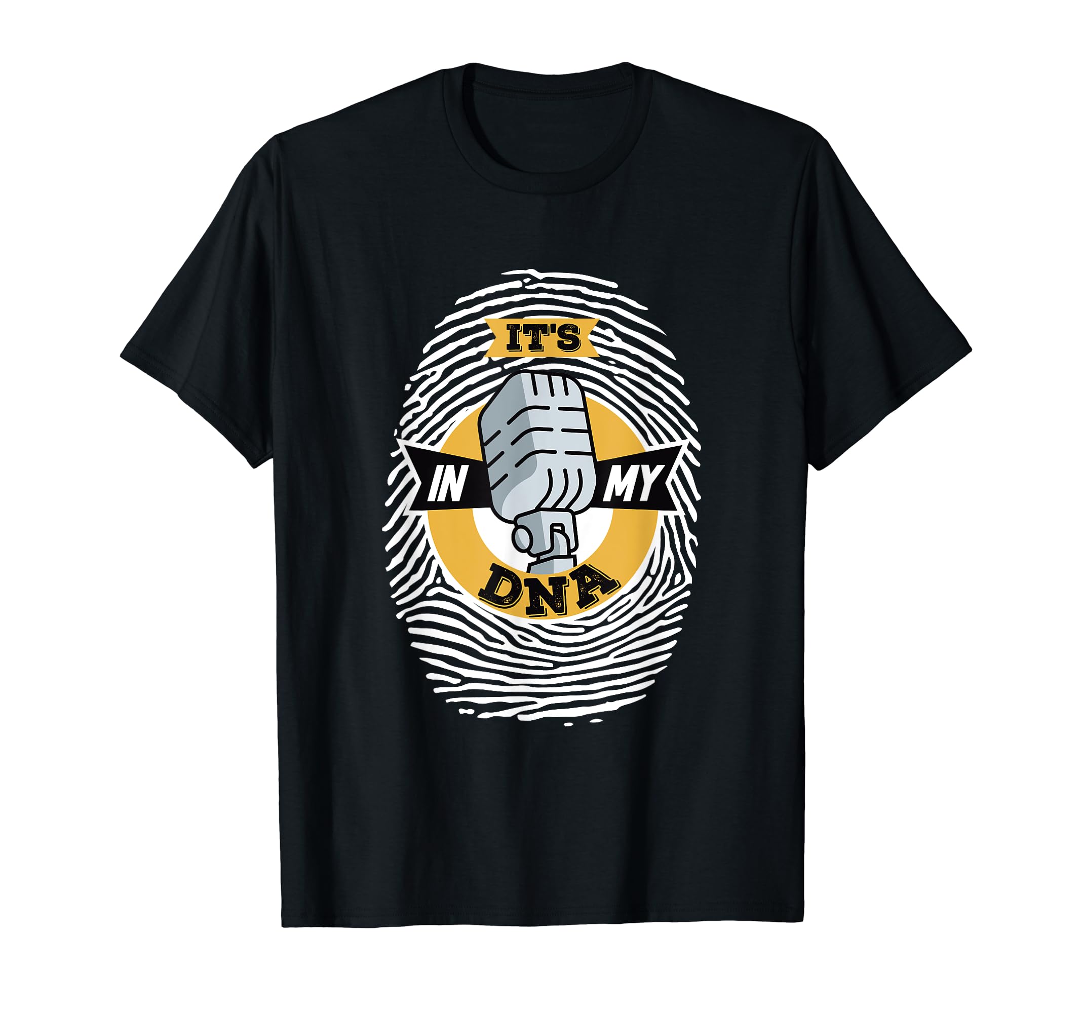 It's In My DNA Microphone Studio Plate Song Lyrics T-Shirt