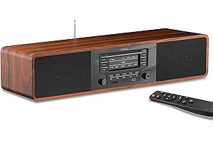 KEiiD CD Player with Speakers Bluetooth for Home Stereo System Boombox FM Radio USB SD AUX Remote Control, 28 Inch Long 20 Pounds Weight