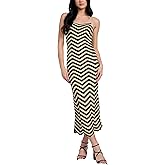 GUESS Women's Eco Sleeveless Vera Chevron Lace Back Dress