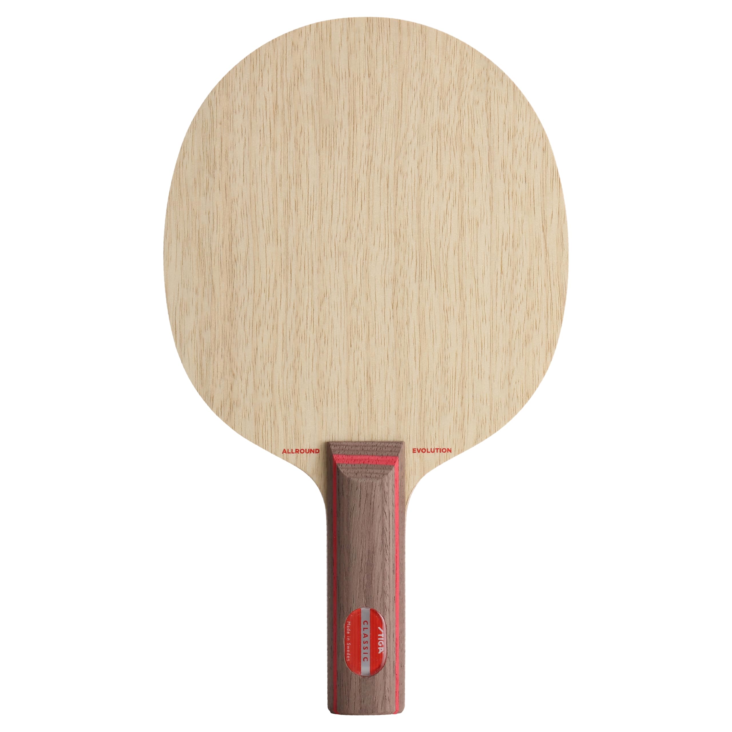 STIGA Table Tennis Blade Allround Evolution (Classic Grip), Wood, One Size, 105137