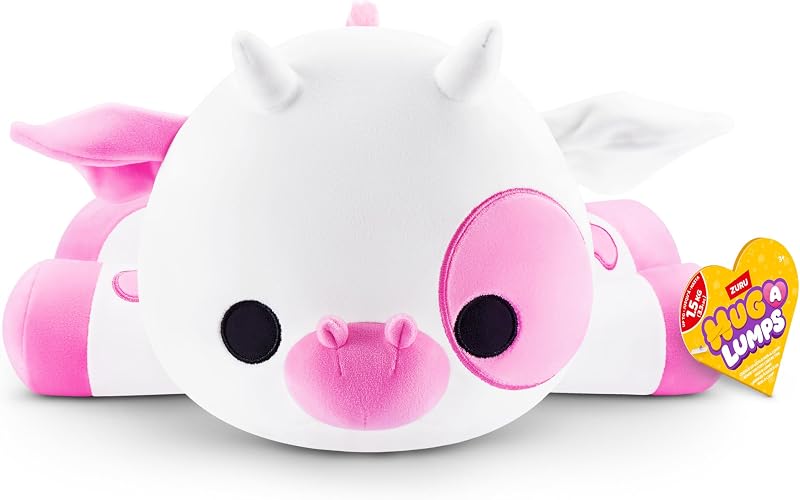 Hug-A-Lumps Cow Medium Clover by ZURU Weighted Plush Cuddly Squishy