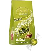 Lindt LINDOR Pistachio Milk Chocolate Candy Truffles, 8.5 oz. Bag