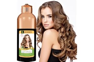HERBBY Hair Color Shampoo for Gray Hair Coverage&Color Transform with 9 Herbal Extracts –Long Lasting(6-8 Weeks),Shiny,Evenly Colored,Instant Hair Dye Shampoo&Conditioner, 500 Ml (LIGHT BROWN COLOR)