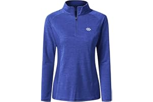 MoFiz Women's UPF 50+ Sun Protection Zip Up Long Sleeve Golf Tennis Hiking Shirt