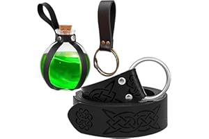 SUMGOGO Dark Magic Cork Potion Bottle Glass Bottle Medieval Knight Leather Belt Costume Props DIY Decorative Bottles, 200 ml