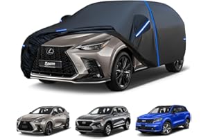 Kayme SUV Car Cover Custom Fit for Lexus NX/NX250/NX300/NX350, Hyundai Santa Fe, Kia Sorento,Waterproof All Weather Full Exterior Cover Rain Sun Snow Protector with Door Zipper.