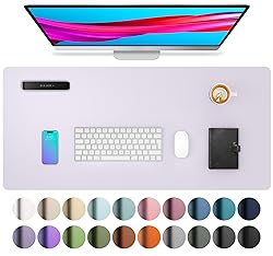 Aothia Large PU Leather Desk Pad Protector