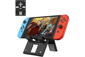 IINE Switch Stand, Foldable Playstand for Switch Console, Zelda Theme Adjustable Holder Compatible with Nintendo Switch/Oled/Lite/Steamdeck/Ipad/Smartphone/kindle